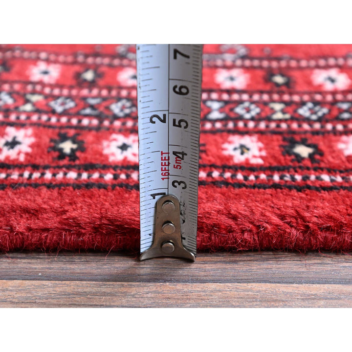 2'7" x 11'10" New Hand Knotted Red Wool Runner Oriental Rug - MOA1021301