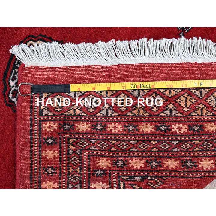 2'7" x 11'10" New Hand Knotted Red Wool Runner Oriental Rug - MOA1021301