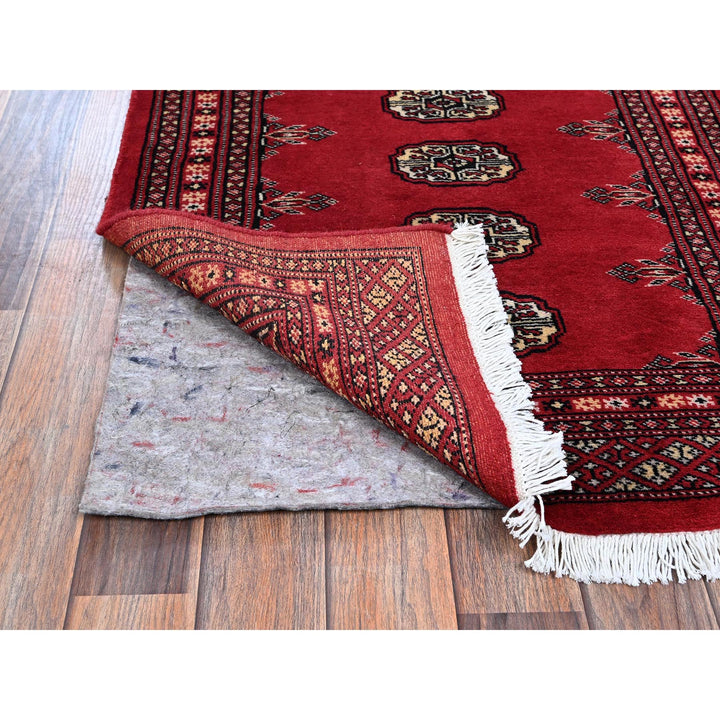 2'6" x 12'5" New Hand Knotted Red Wool Runner Oriental Rug - MOA1021302