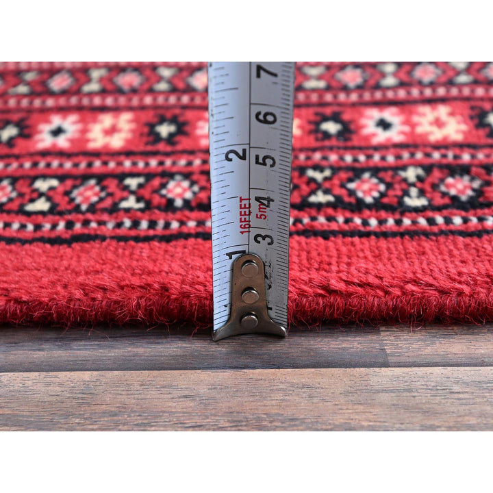 2'6" x 12'5" New Hand Knotted Red Wool Runner Oriental Rug - MOA1021302