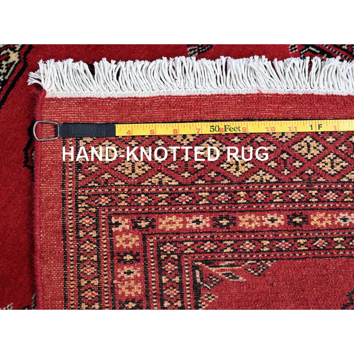 2'6" x 12'5" New Hand Knotted Red Wool Runner Oriental Rug - MOA1021302