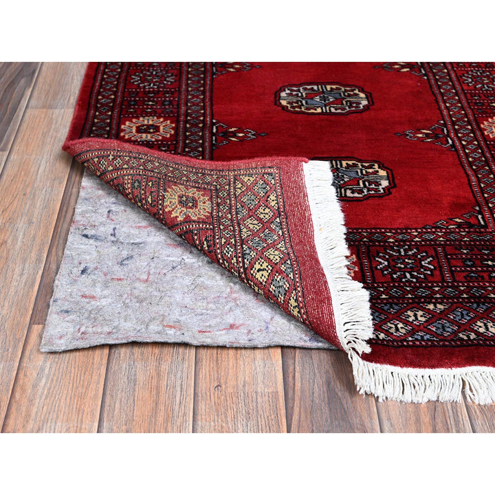 2'7" x 7'11" New Hand Knotted Red Wool Runner Oriental Rug - MOA1021303