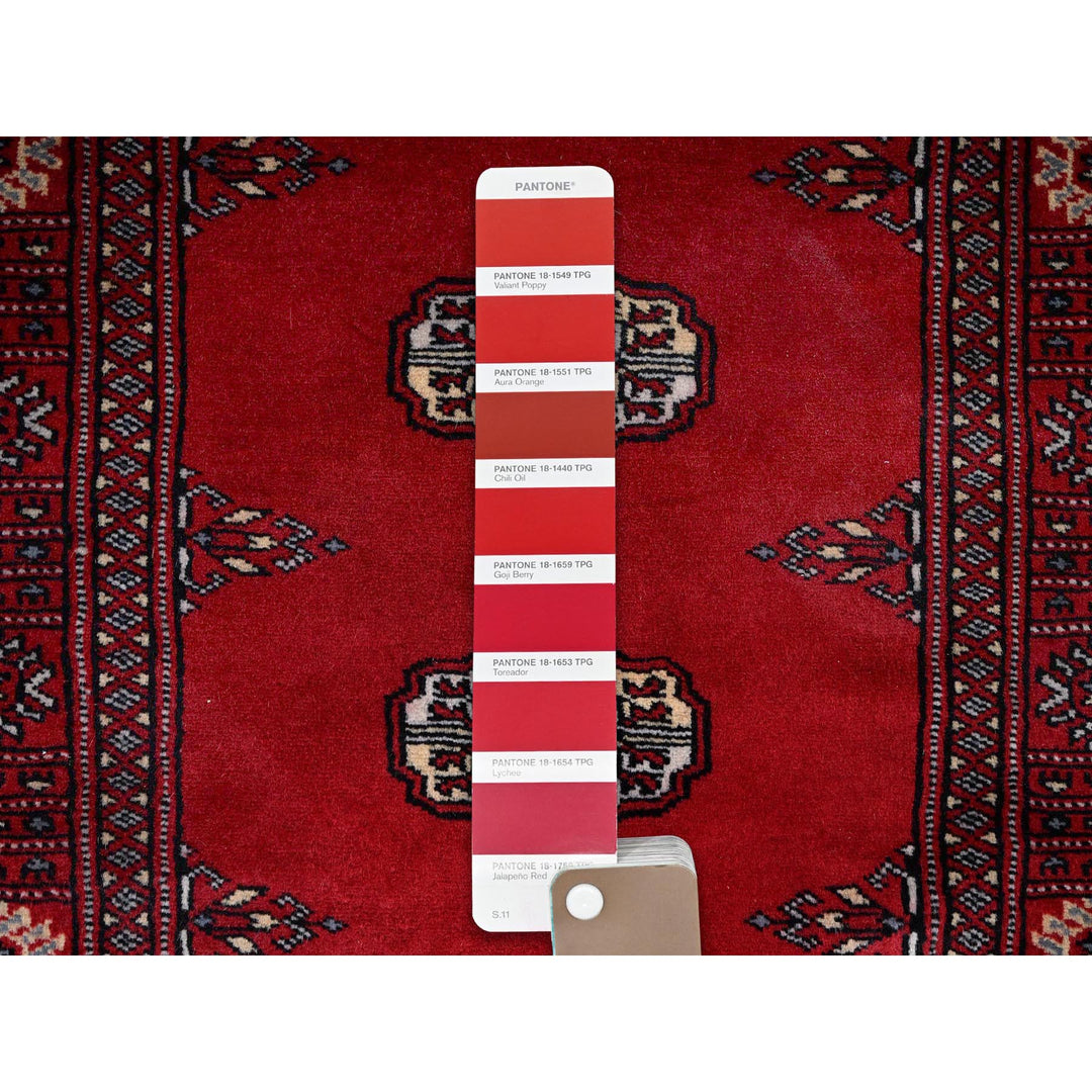 2'7" x 7'11" New Hand Knotted Red Wool Runner Oriental Rug - MOA1021303