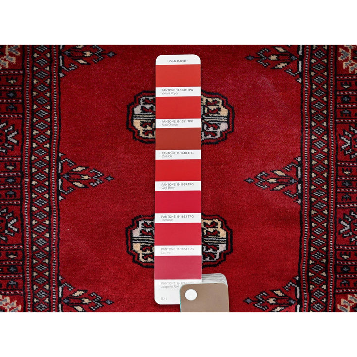 2'7" x 7'11" New Hand Knotted Red Wool Runner Oriental Rug - MOA1021303