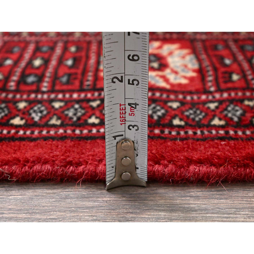 2'7" x 7'11" New Hand Knotted Red Wool Runner Oriental Rug - MOA1021303