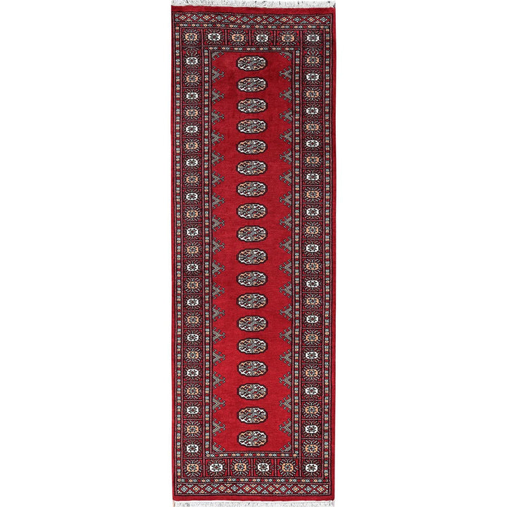 2'6" x 8'0" New Hand Knotted Red Wool Runner Oriental Rug - MOA1021304