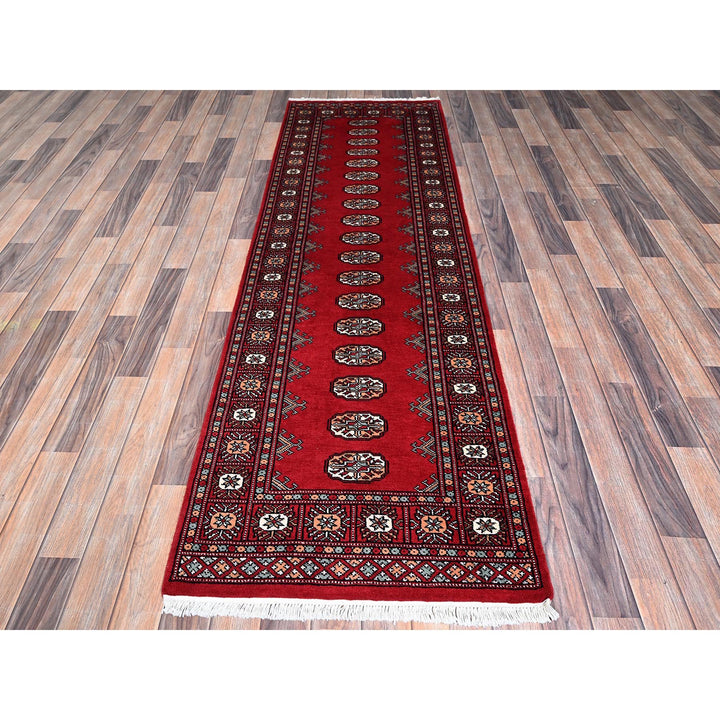 2'6" x 8'0" New Hand Knotted Red Wool Runner Oriental Rug - MOA1021304