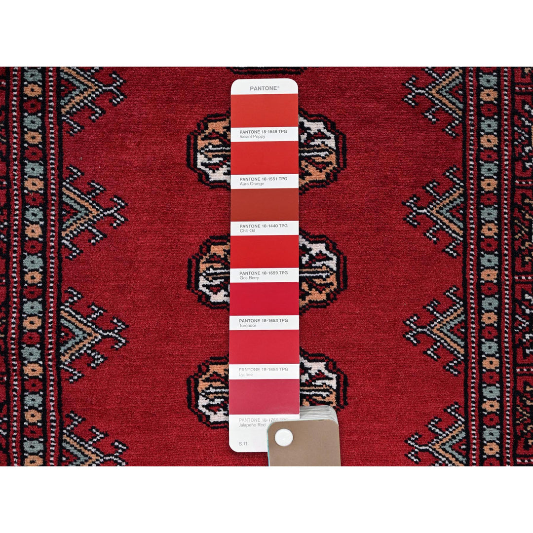 2'6" x 8'0" New Hand Knotted Red Wool Runner Oriental Rug - MOA1021304