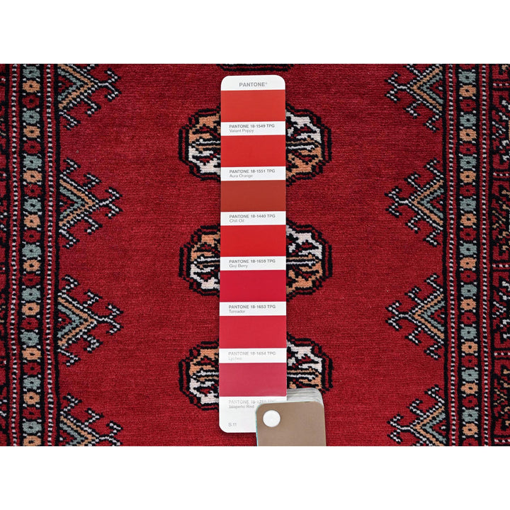 2'6" x 8'0" New Hand Knotted Red Wool Runner Oriental Rug - MOA1021304
