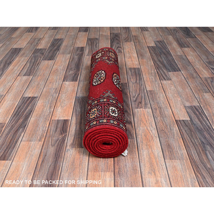 2'6" x 8'0" New Hand Knotted Red Wool Runner Oriental Rug - MOA1021304