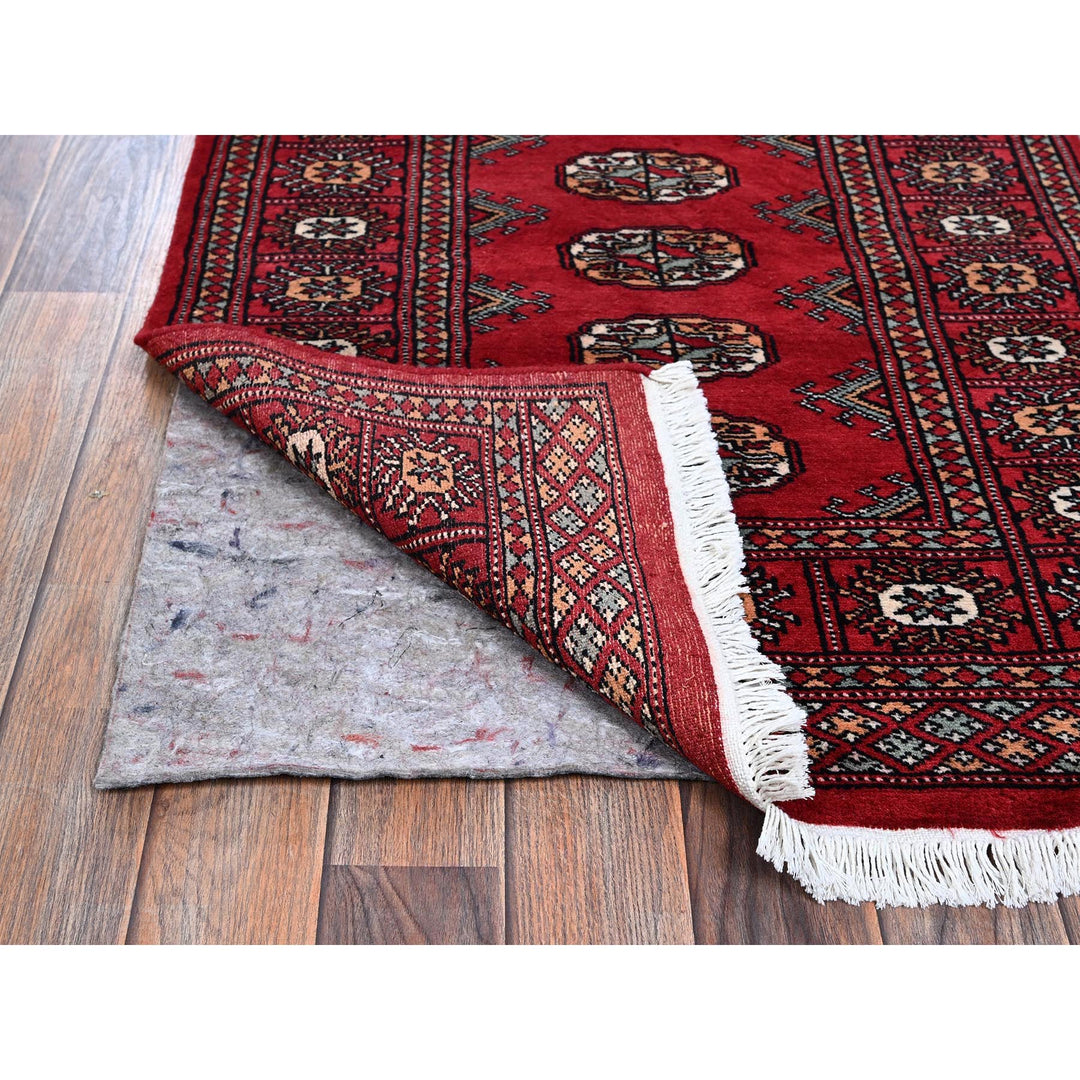 2'6" x 7'11" New Hand Knotted Red Wool Runner Oriental Rug - MOA1021305