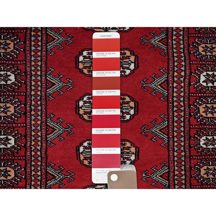 2'6" x 7'11" New Hand Knotted Red Wool Runner Oriental Rug - MOA1021305
