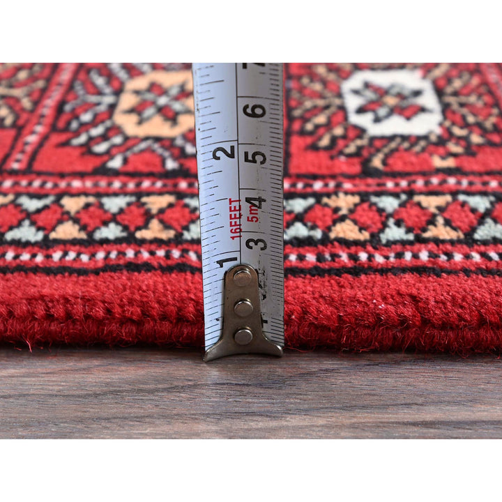 2'6" x 7'11" New Hand Knotted Red Wool Runner Oriental Rug - MOA1021305