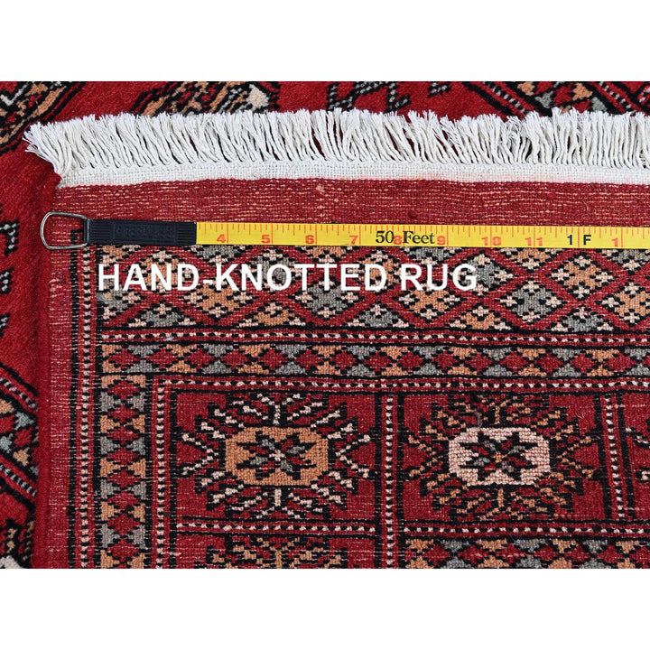 2'6" x 7'11" New Hand Knotted Red Wool Runner Oriental Rug - MOA1021305