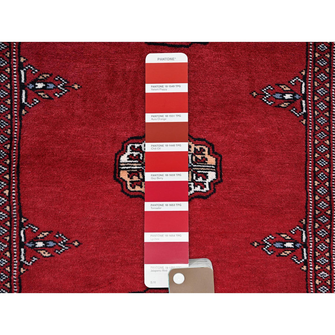 2'7" x 7'10" New Hand Knotted Red Wool Runner Oriental Rug - MOA1021306