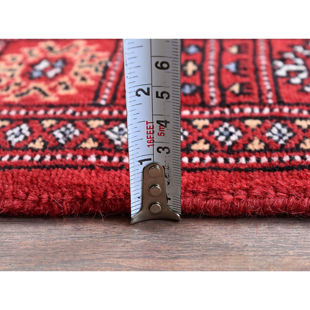 2'7" x 7'10" New Hand Knotted Red Wool Runner Oriental Rug - MOA1021306