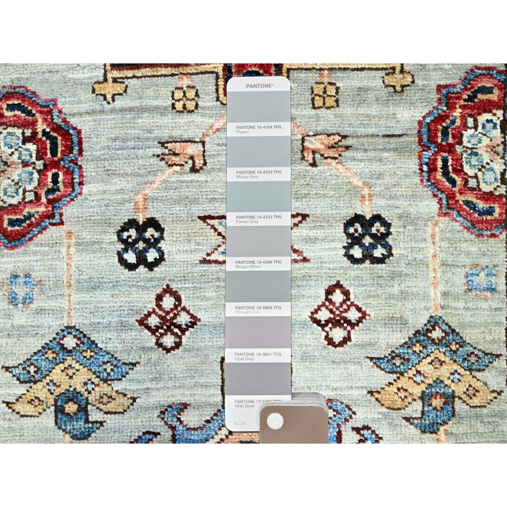 2'8" x 13'1" New Hand Knotted Grey Wool Runner Oriental Rug - MOA102130