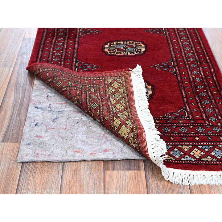 2'1" x 3'1" New Hand Knotted Red Wool Rectangle Oriental Rug - MOA1021311