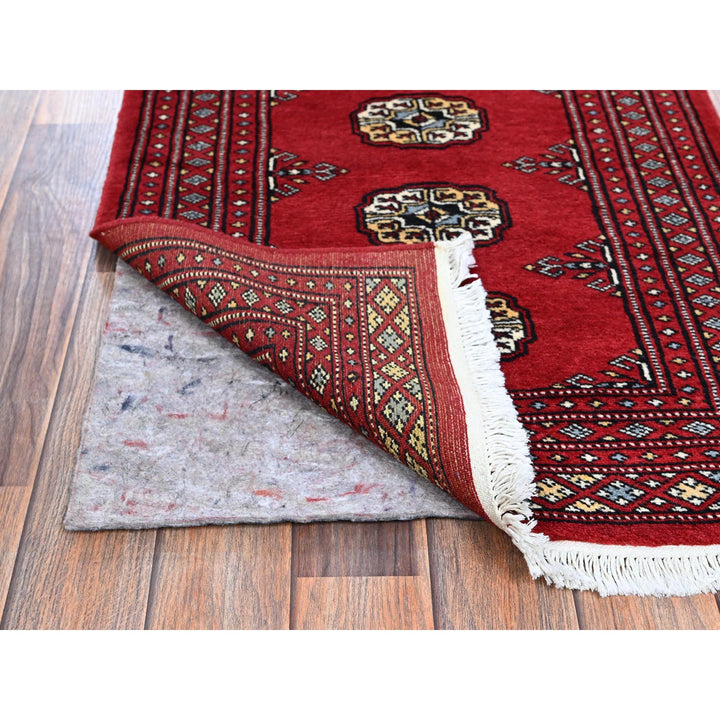 2'1" x 3'0" New Hand Knotted Red Wool Rectangle Oriental Rug - MOA1021312