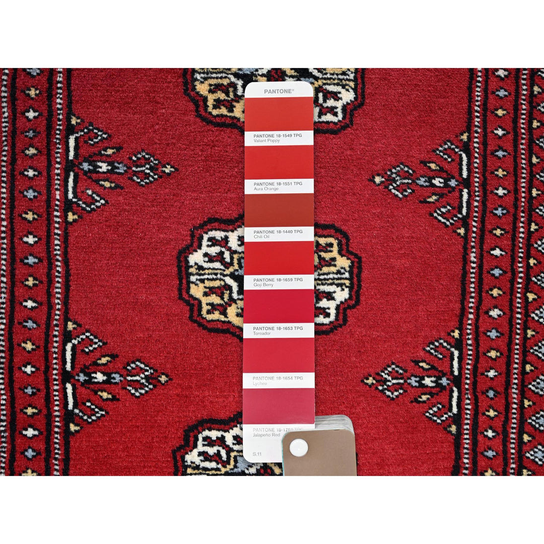 2'1" x 3'0" New Hand Knotted Red Wool Rectangle Oriental Rug - MOA1021312