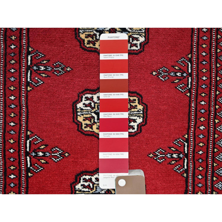 2'1" x 3'0" New Hand Knotted Red Wool Rectangle Oriental Rug - MOA1021312