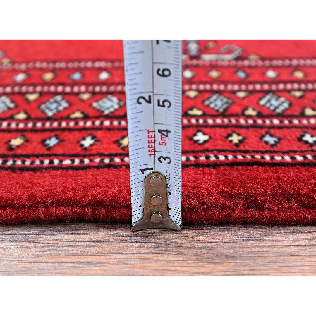 2'1" x 3'0" New Hand Knotted Red Wool Rectangle Oriental Rug - MOA1021312