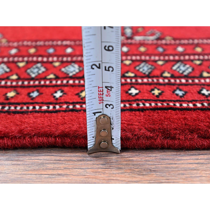 2'1" x 3'0" New Hand Knotted Red Wool Rectangle Oriental Rug - MOA1021312
