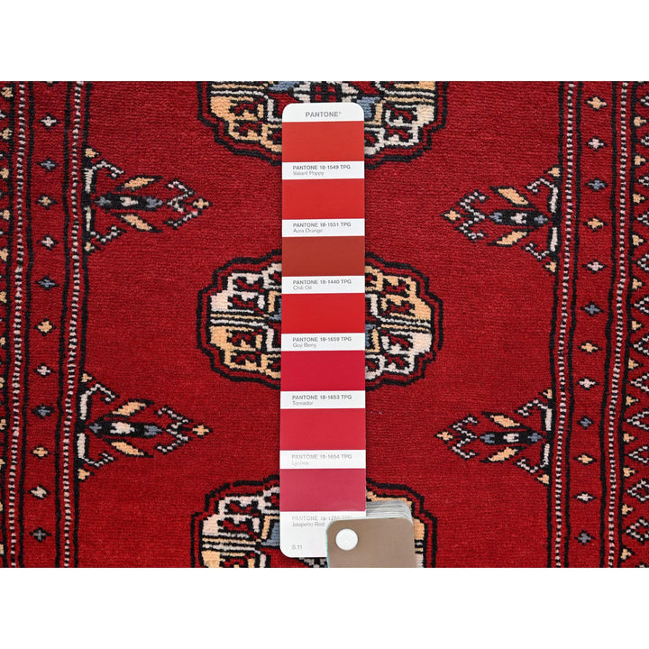 2'0" x 2'11" New Hand Knotted Red Wool Rectangle Oriental Rug - MOA1021313