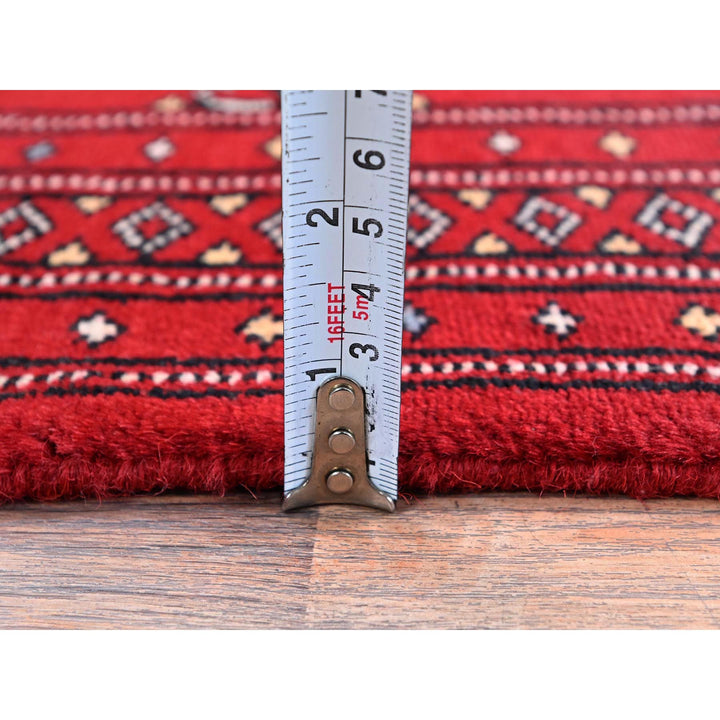 2'0" x 2'11" New Hand Knotted Red Wool Rectangle Oriental Rug - MOA1021313