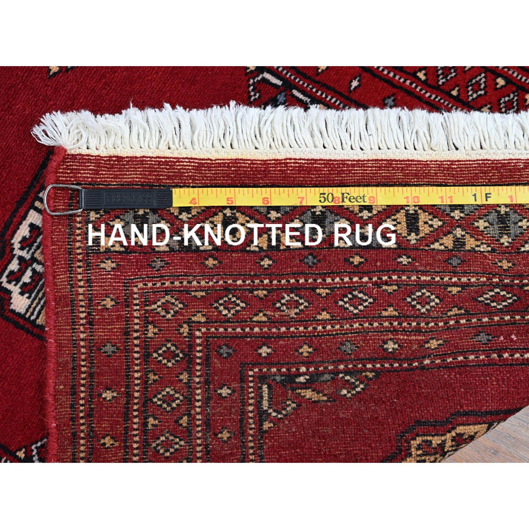 2'0" x 2'11" New Hand Knotted Red Wool Rectangle Oriental Rug - MOA1021313