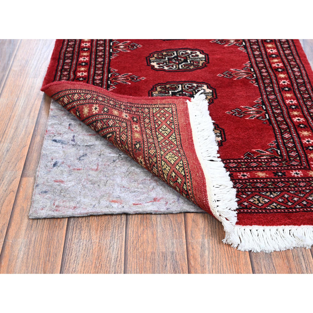 2'0" x 3'2" New Hand Knotted Red Wool Rectangle Oriental Rug - MOA1021314