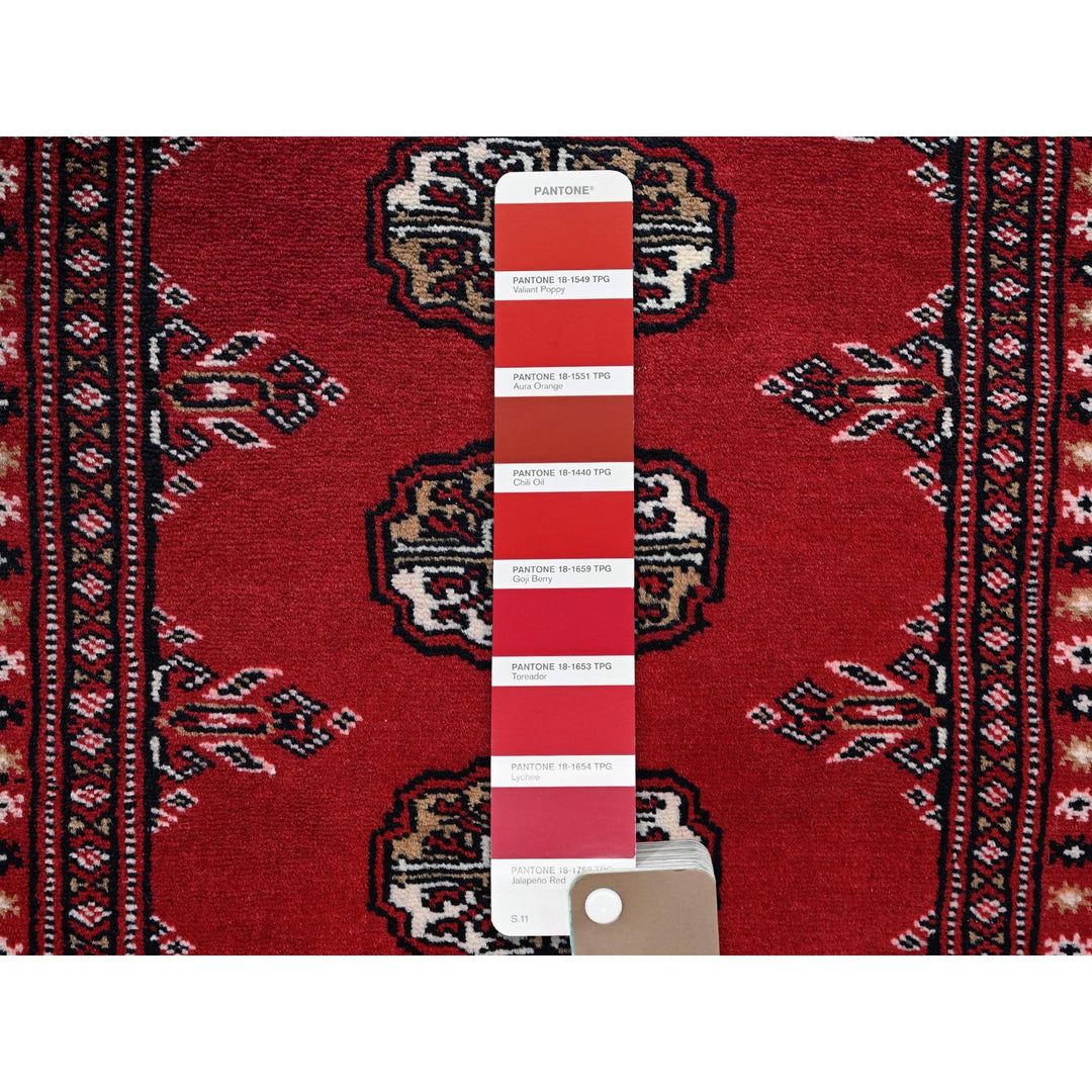 2'0" x 3'2" New Hand Knotted Red Wool Rectangle Oriental Rug - MOA1021314