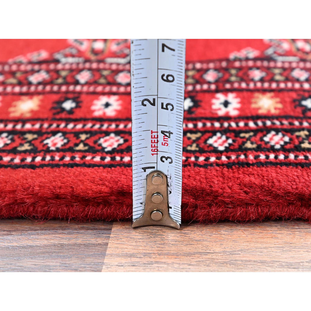 2'0" x 3'2" New Hand Knotted Red Wool Rectangle Oriental Rug - MOA1021314