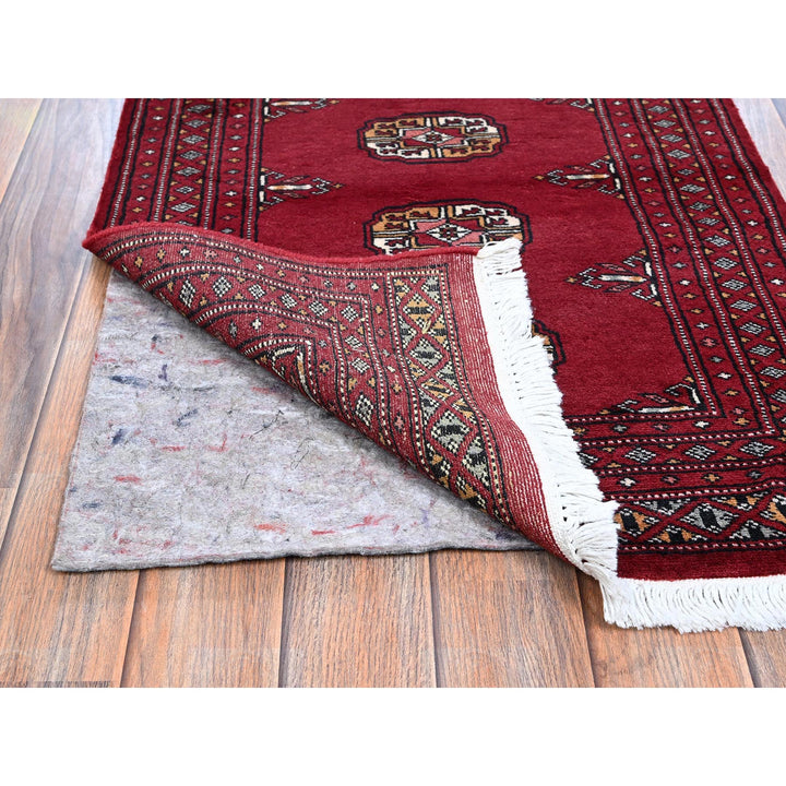 2'1" x 3'1" New Hand Knotted Red Wool Rectangle Oriental Rug - MOA1021315