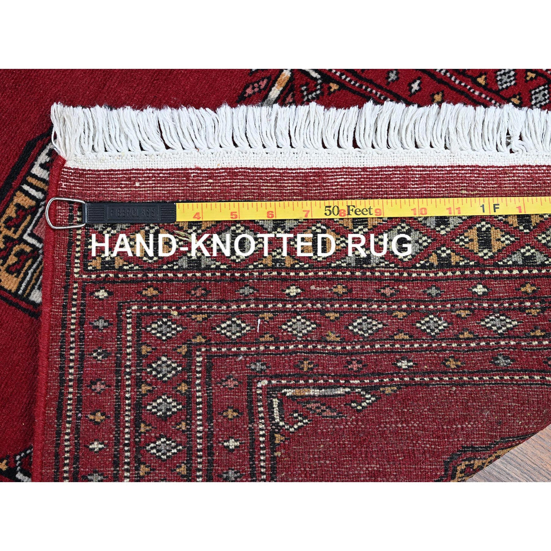 2'1" x 3'1" New Hand Knotted Red Wool Rectangle Oriental Rug - MOA1021315