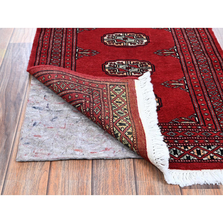 2'1" x 3'1" New Hand Knotted Red Wool Rectangle Oriental Rug - MOA1021317