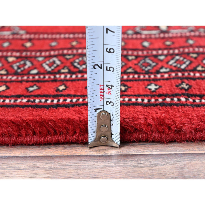 2'1" x 3'1" New Hand Knotted Red Wool Rectangle Oriental Rug - MOA1021317