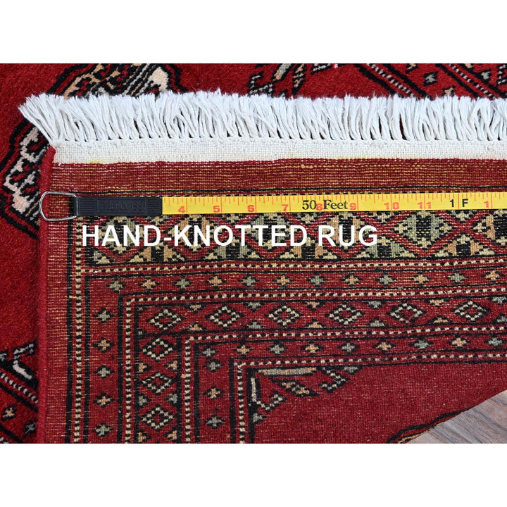 2'1" x 3'1" New Hand Knotted Red Wool Rectangle Oriental Rug - MOA1021317