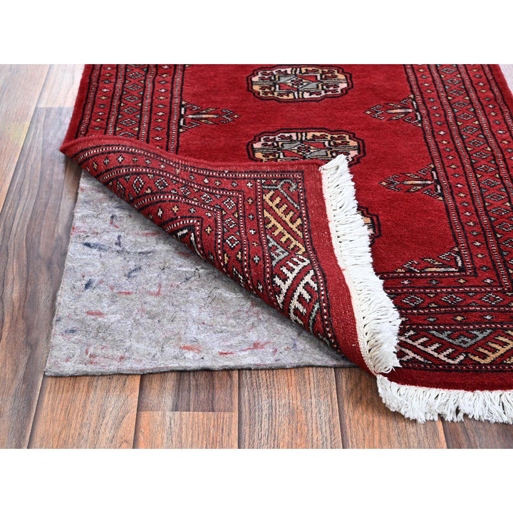 2'1" x 3'0" New Hand Knotted Red Wool Rectangle Oriental Rug - MOA1021318