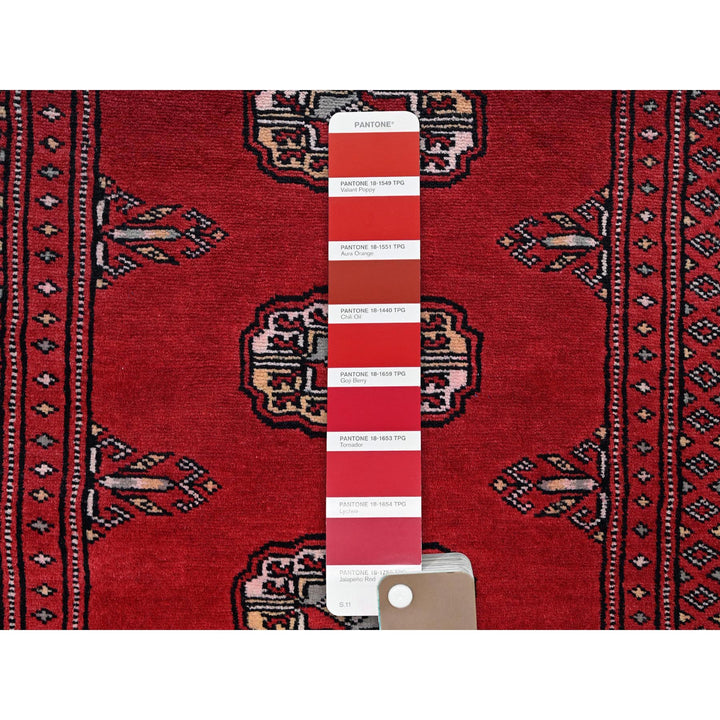 2'1" x 3'0" New Hand Knotted Red Wool Rectangle Oriental Rug - MOA1021318