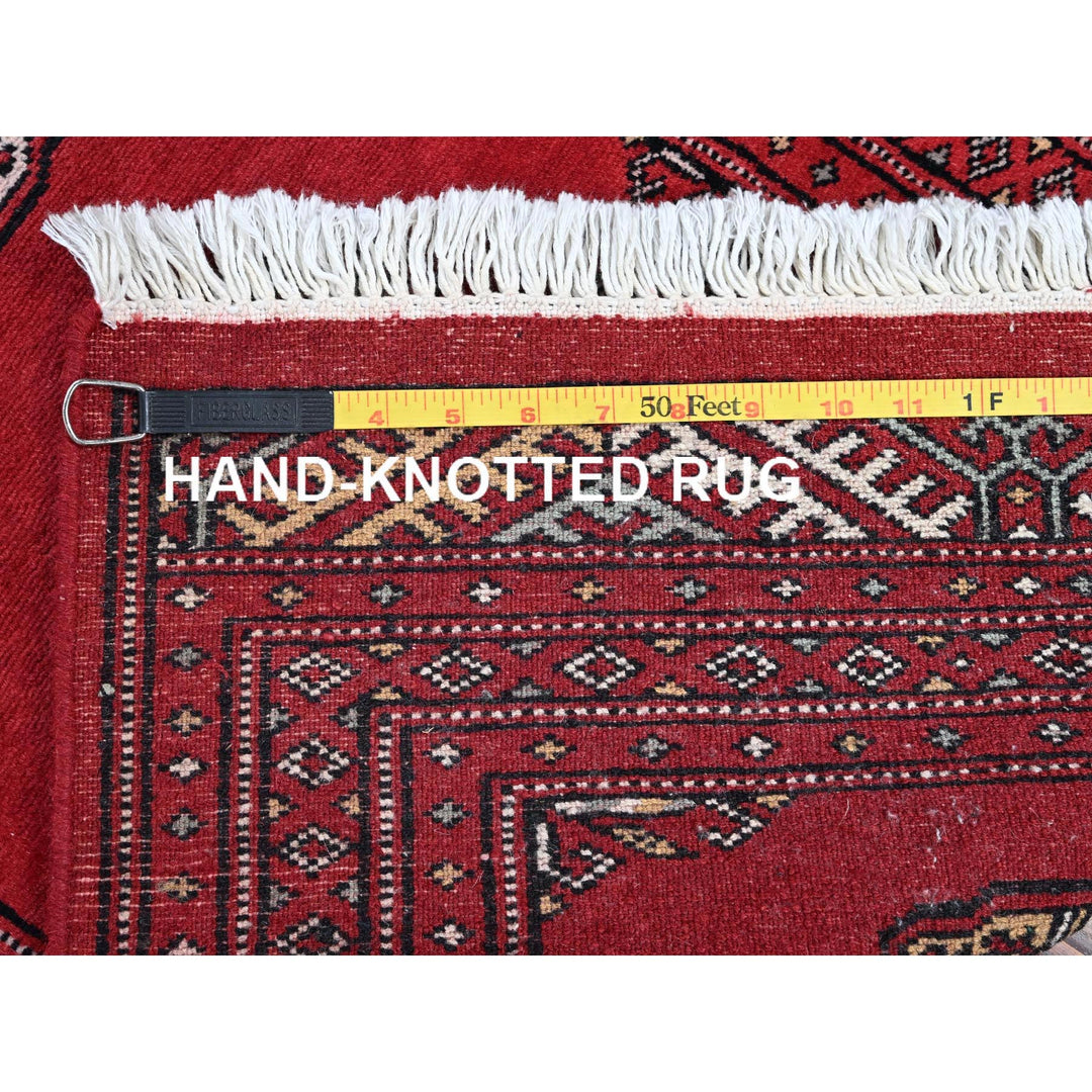 2'1" x 3'0" New Hand Knotted Red Wool Rectangle Oriental Rug - MOA1021318