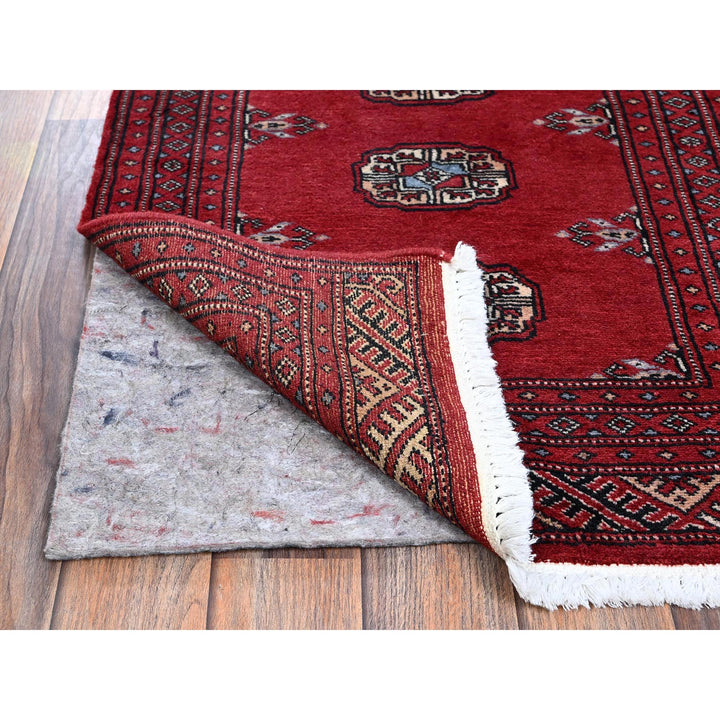 2'1" x 3'3" New Hand Knotted Red Wool Rectangle Oriental Rug - MOA1021319