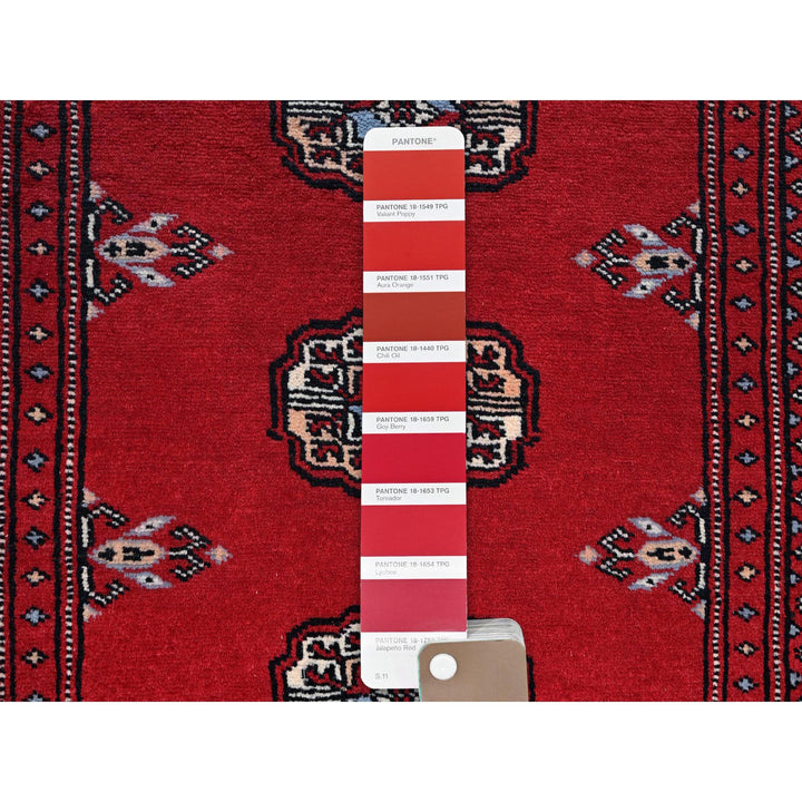 2'1" x 3'3" New Hand Knotted Red Wool Rectangle Oriental Rug - MOA1021319