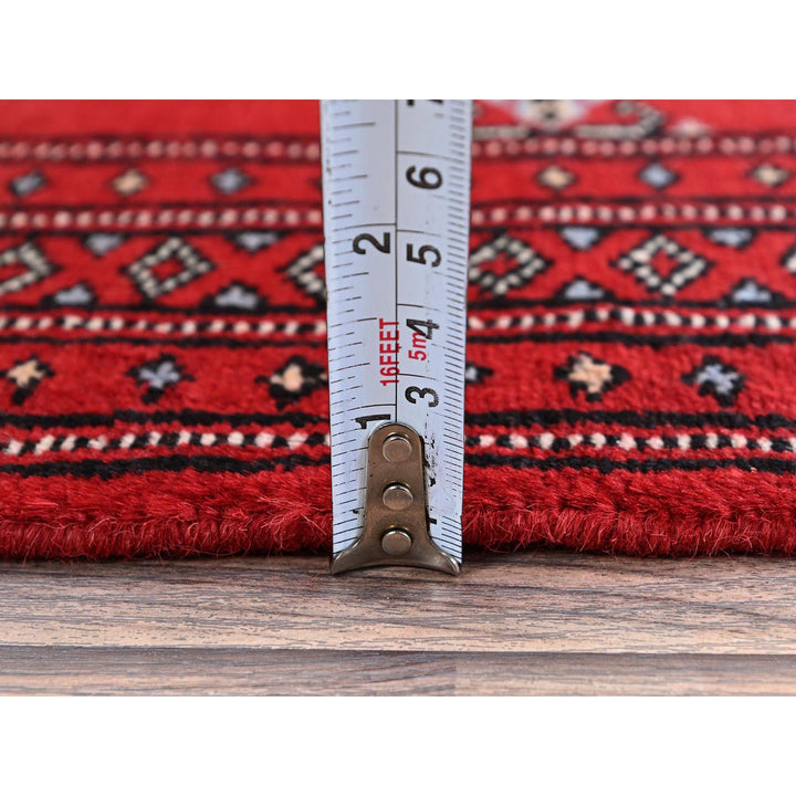 2'1" x 3'3" New Hand Knotted Red Wool Rectangle Oriental Rug - MOA1021319