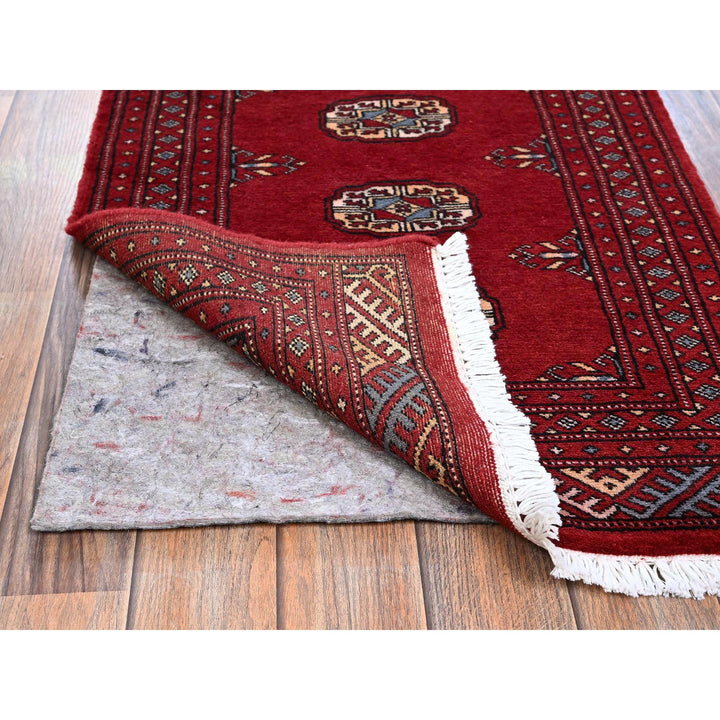 2'0" x 3'2" New Hand Knotted Red Wool Rectangle Oriental Rug - MOA1021320