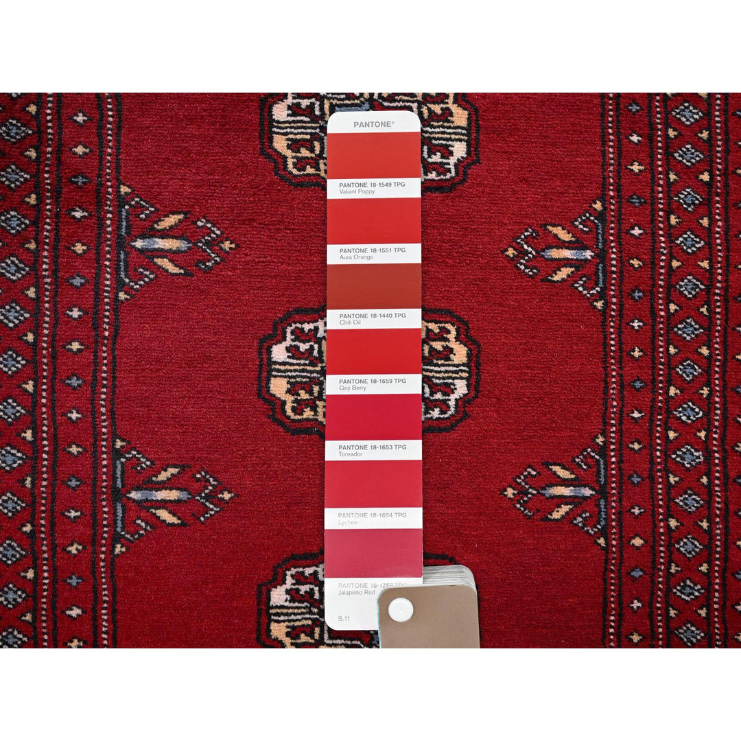 2'0" x 3'2" New Hand Knotted Red Wool Rectangle Oriental Rug - MOA1021320