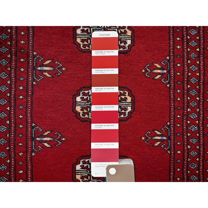 2'0" x 3'2" New Hand Knotted Red Wool Rectangle Oriental Rug - MOA1021320