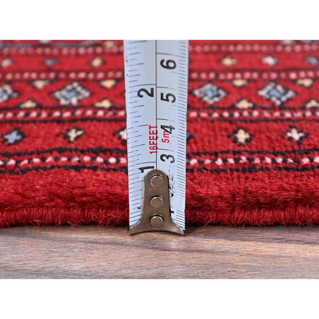 2'0" x 3'2" New Hand Knotted Red Wool Rectangle Oriental Rug - MOA1021320