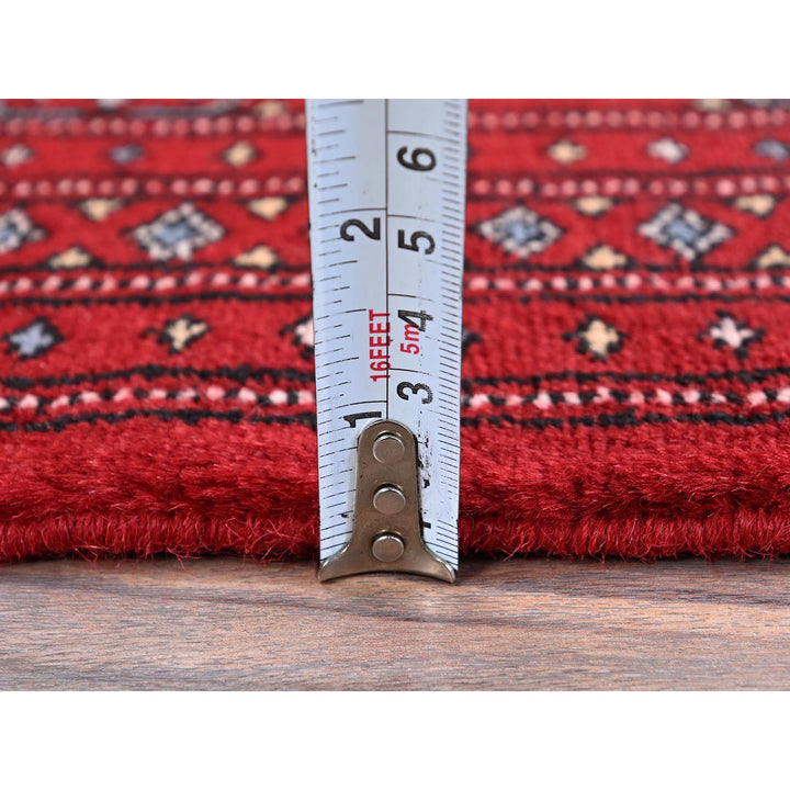 2'0" x 3'2" New Hand Knotted Red Wool Rectangle Oriental Rug - MOA1021320