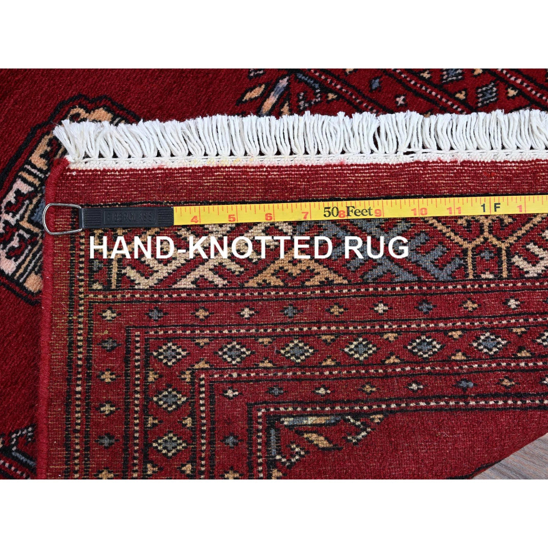 2'0" x 3'2" New Hand Knotted Red Wool Rectangle Oriental Rug - MOA1021320